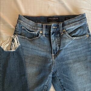 Lucky Brand Women's Distressed Blue Skinny Jeans